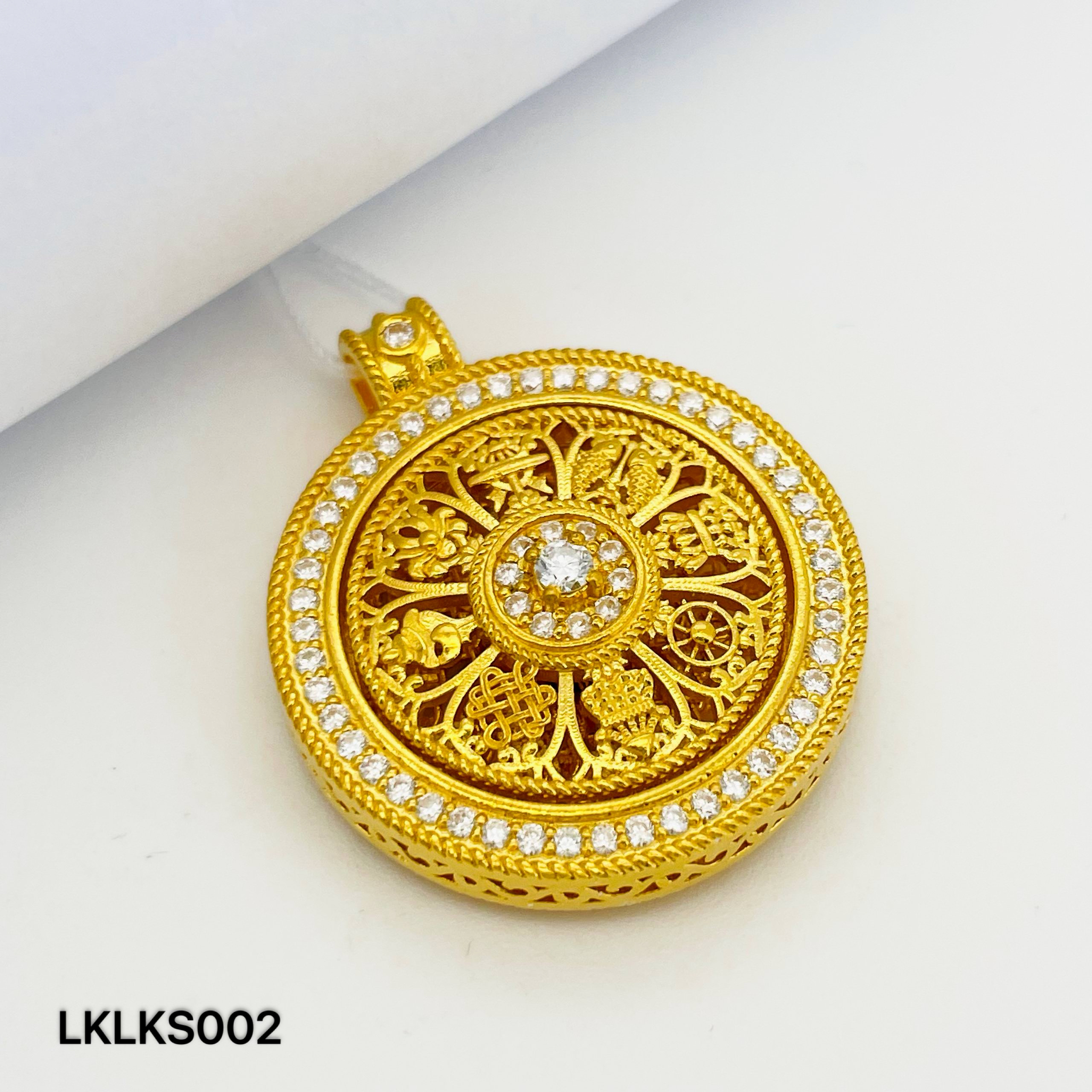LOKET LUCKY BATU (SPIN) 旋转八宝罗盘吊坠