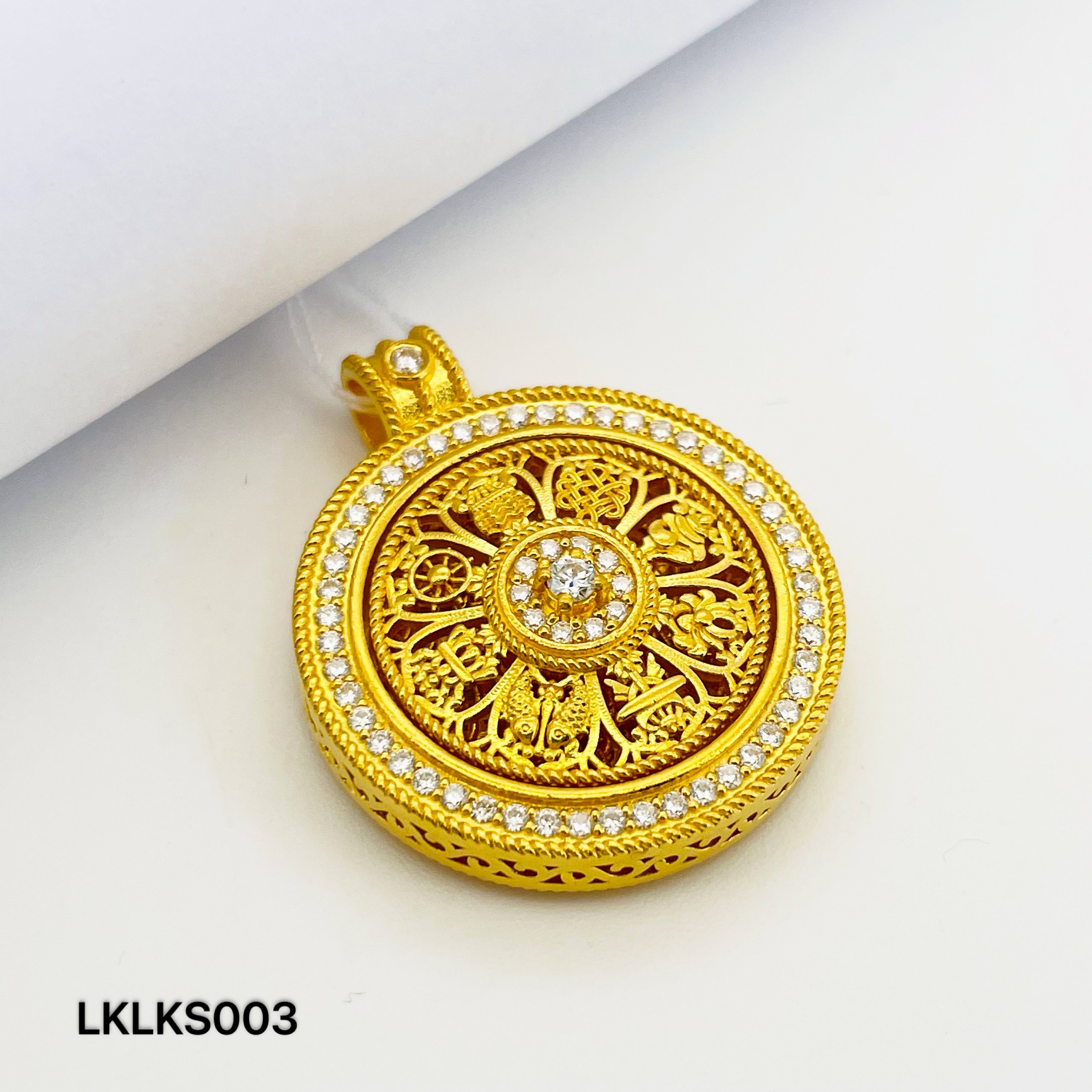 LOKET LUCKY BATU (SPIN) 旋转八宝罗盘吊坠
