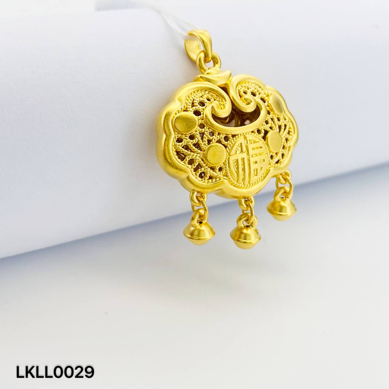 LOKET LONG LIFE 足金平安锁吊坠