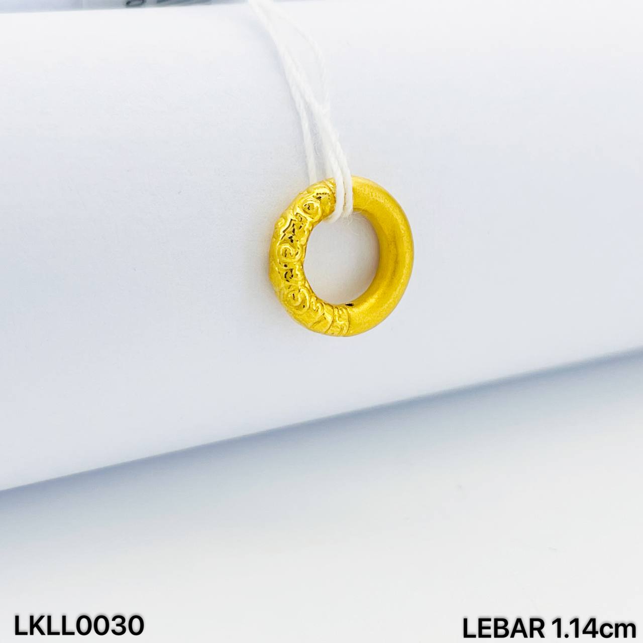 BEAD QIANKUN 足金平安扣吊坠