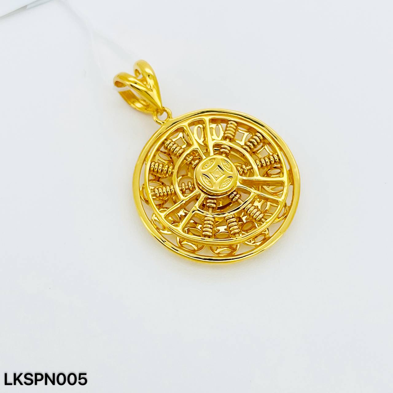 LOKET LUCKY SPIN SEMPOA 旋转算盘罗盘吊坠