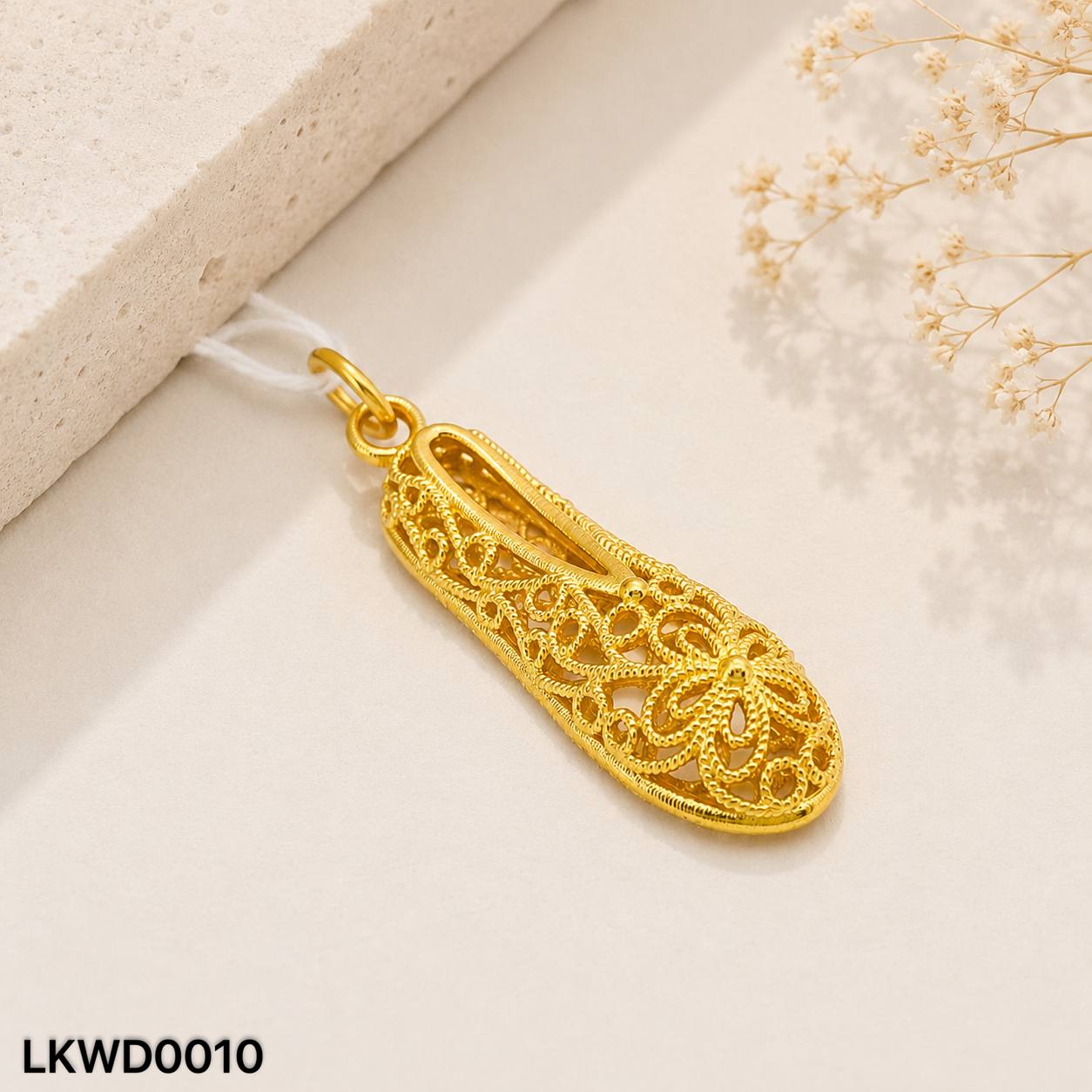 LOKET WEDDING 足金鞋子吊坠(婚庆九宝)
