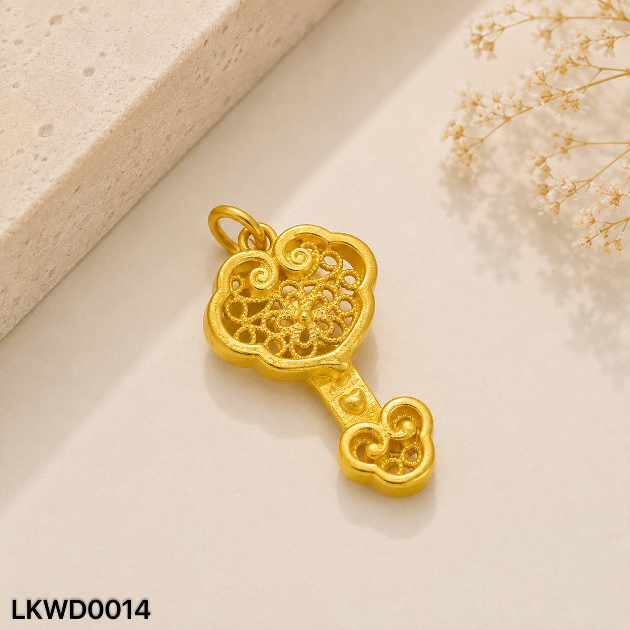 LOKET WEDDING 足金如意棒吊坠（婚庆九宝）