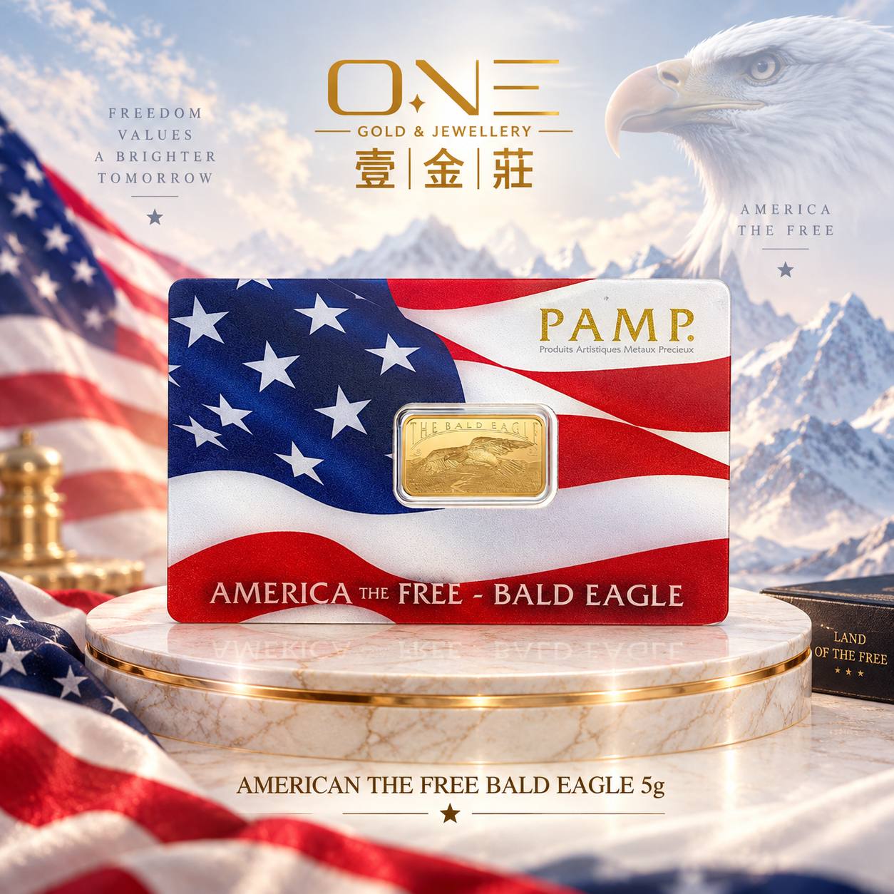 AMERICAN THE FREE BALD EAGLE-5G