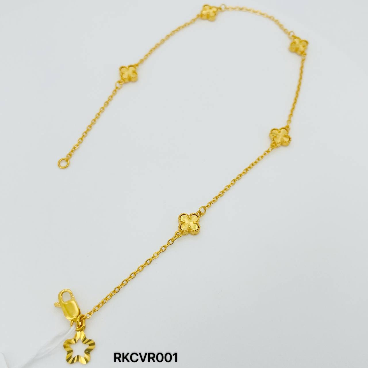 RK CLOVER RAINBOW 七彩四叶草脚链