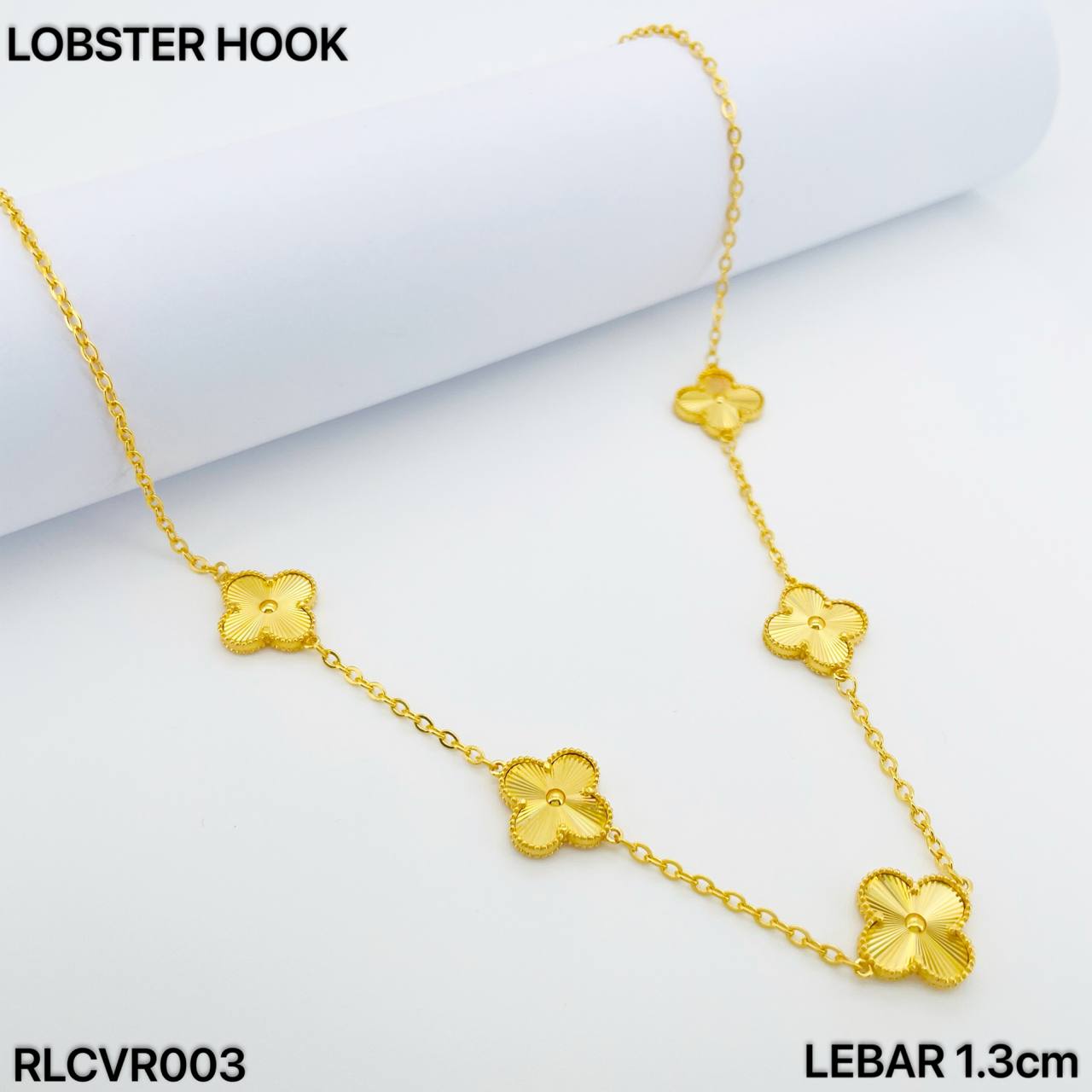 RL CHOKER CLOVER RAINBOW 七彩四叶草套链