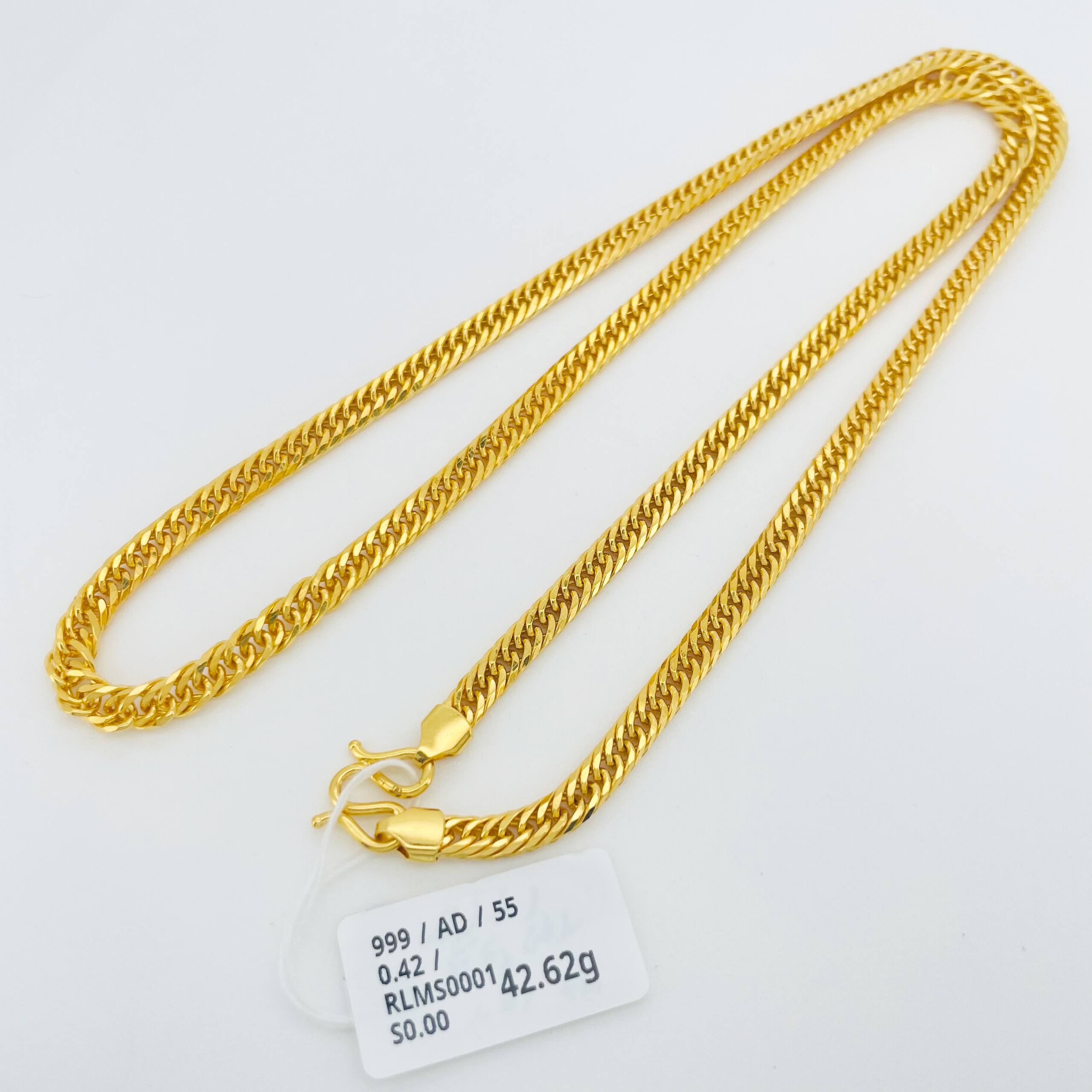 RL MESIN 足金侧身项链