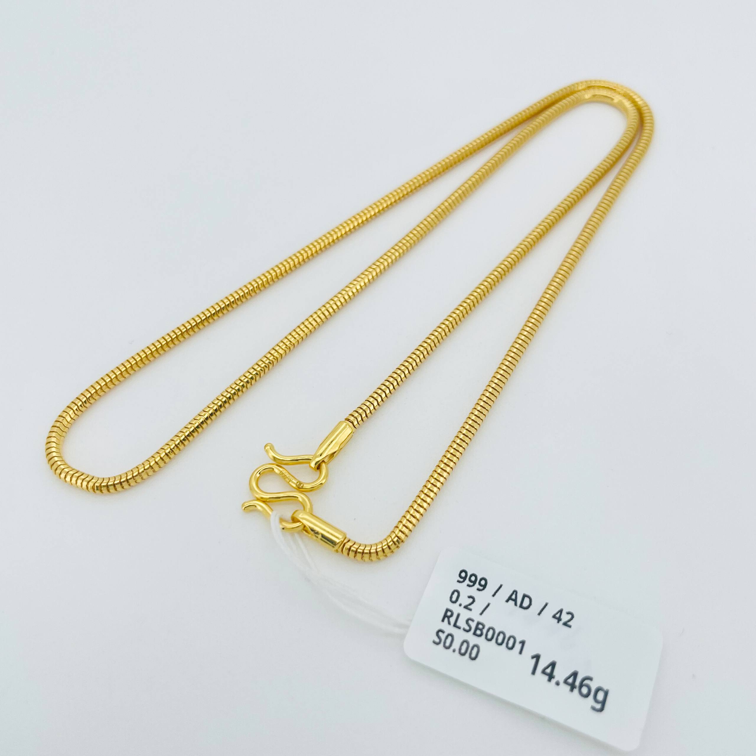 RL SNAKE BONE 足金蛇骨项链（圆身） thumbnail 3