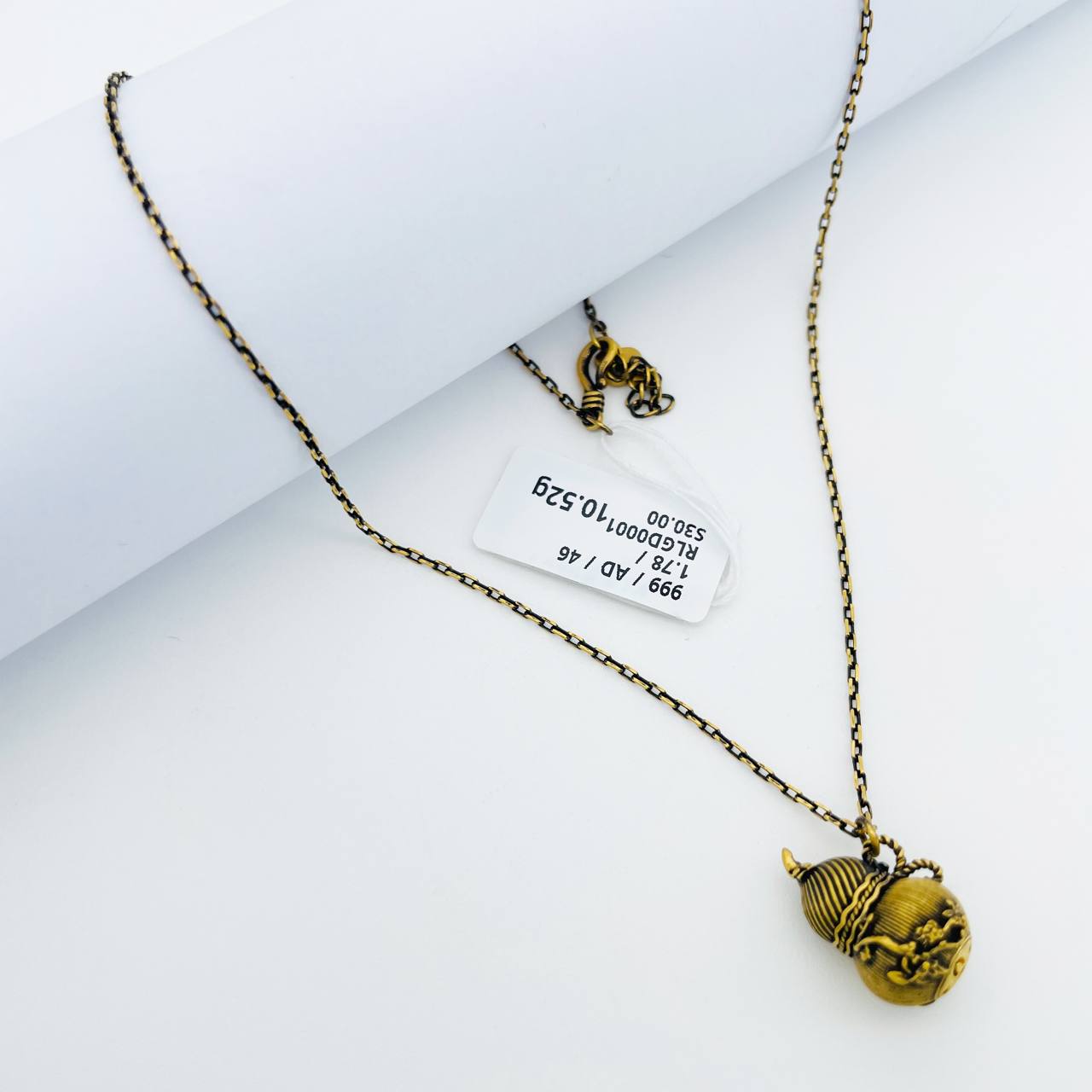 RL GOURD 足金黑金葫芦套链