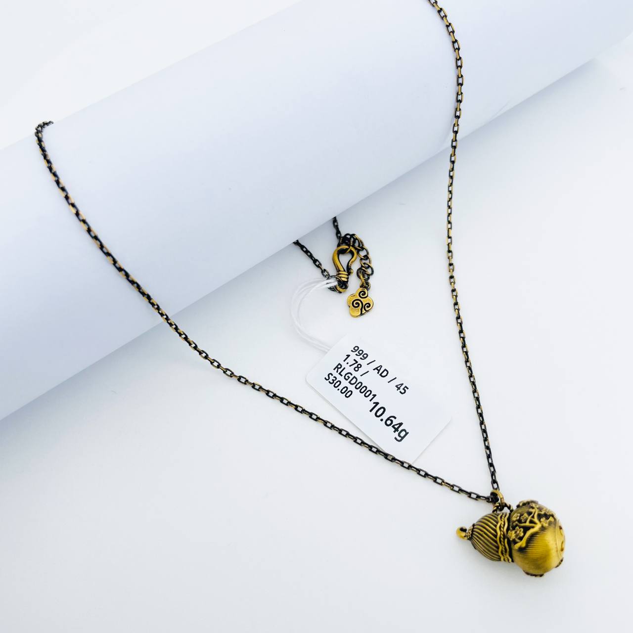RL GOURD 足金黑金葫芦套链 thumbnail 2