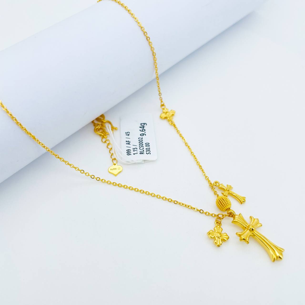 RL CROSS 足金克罗心项链