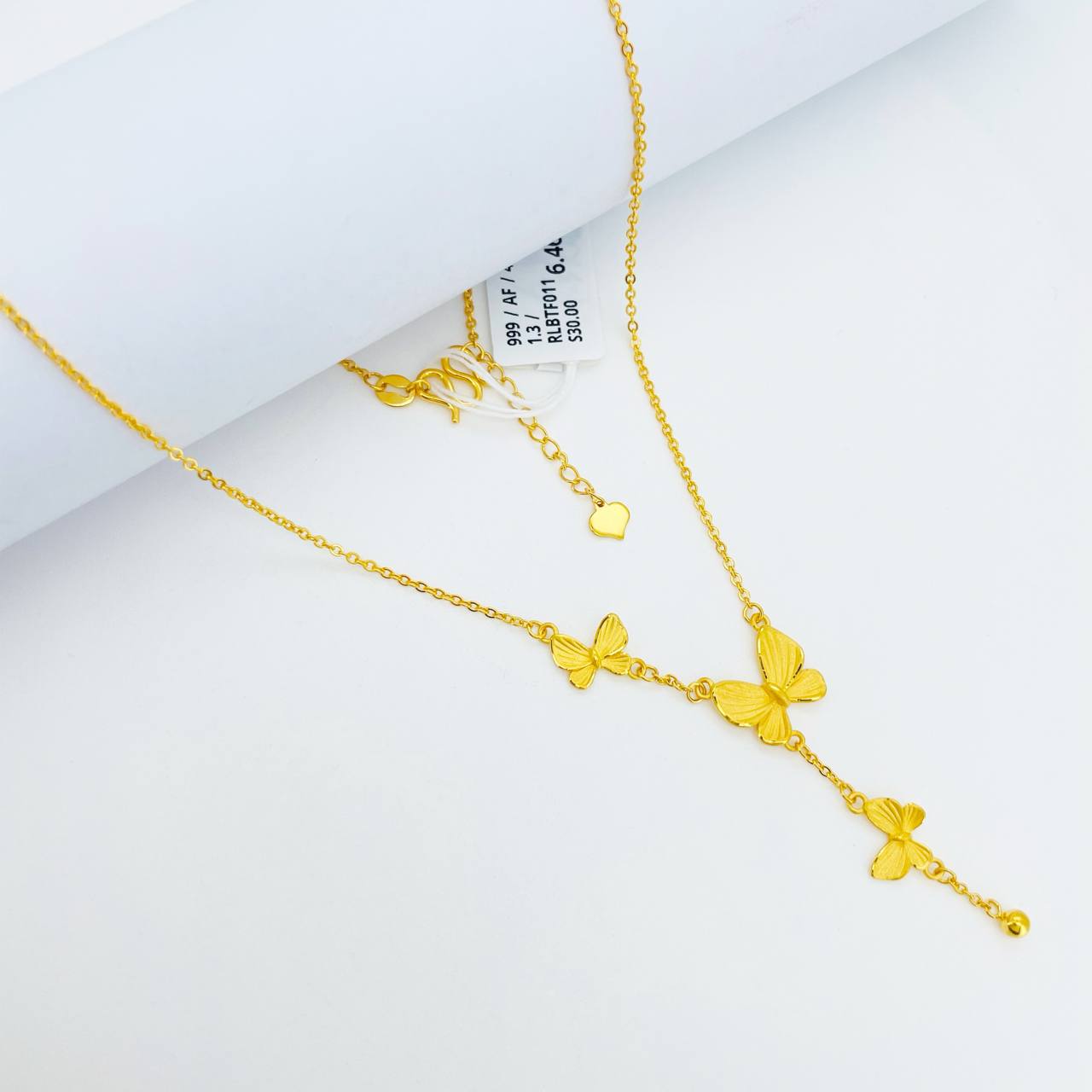 RLBUTTERFLY 足金蝴蝶套链