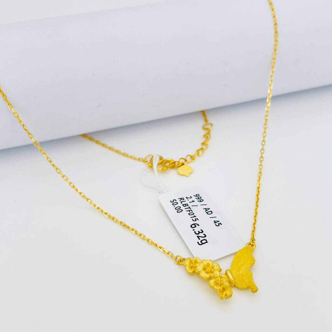 RLBUTTERFLY 足金蝴蝶套链