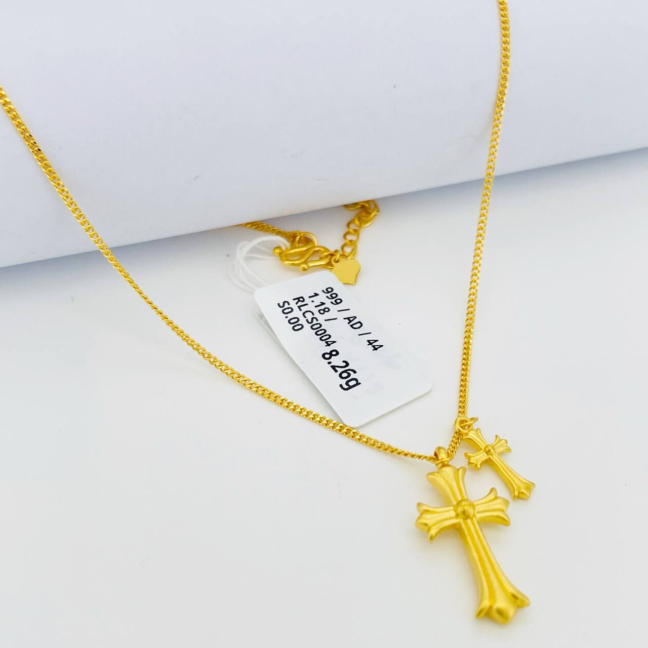 RL CROSS 足金克罗心项链