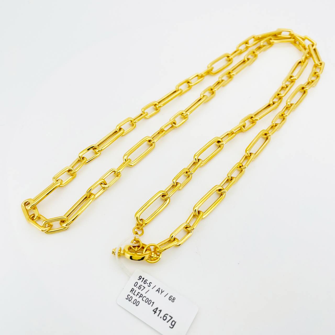 RL PAPER CLIP 回纹针项链