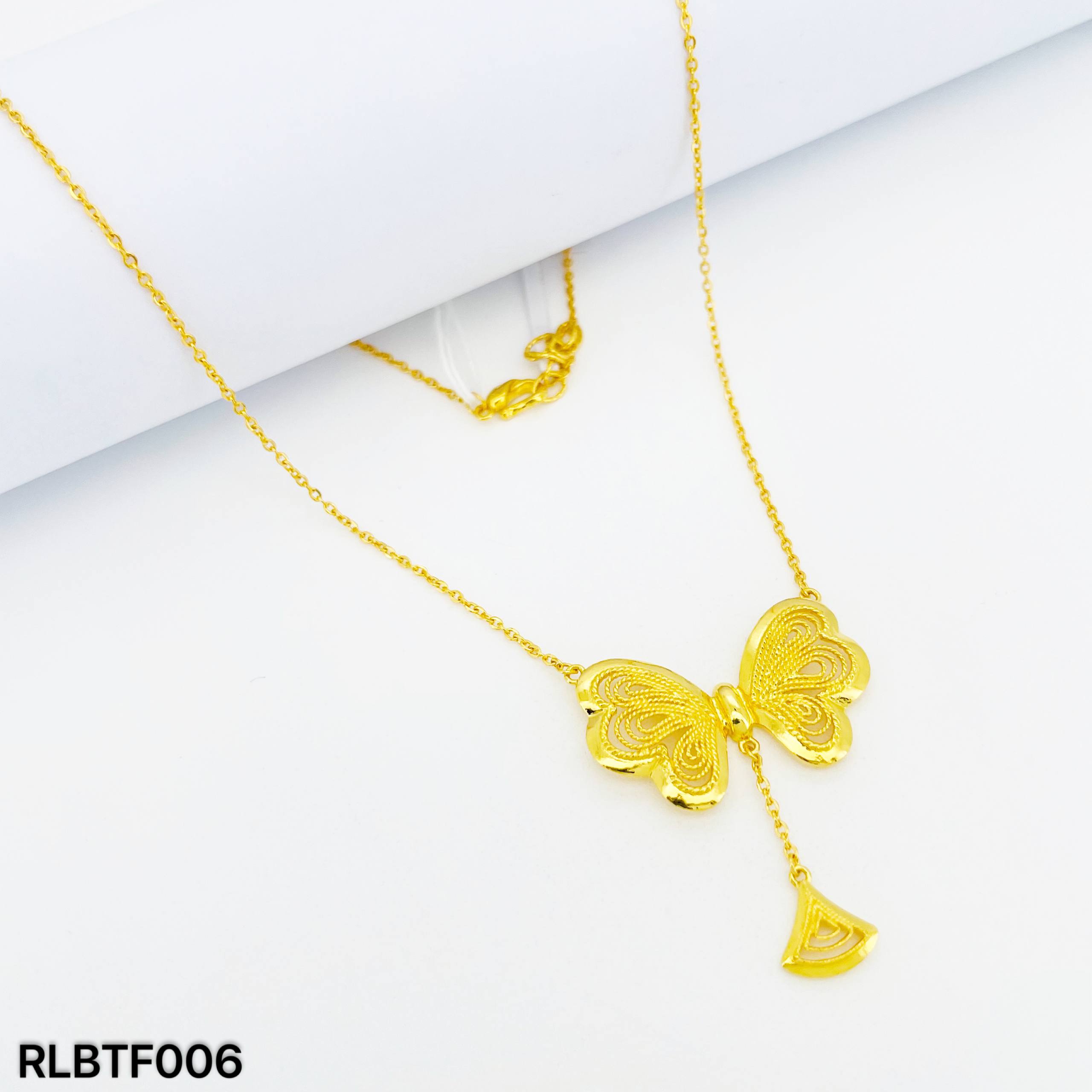 RLBUTTERFLY 足金蝴蝶套链