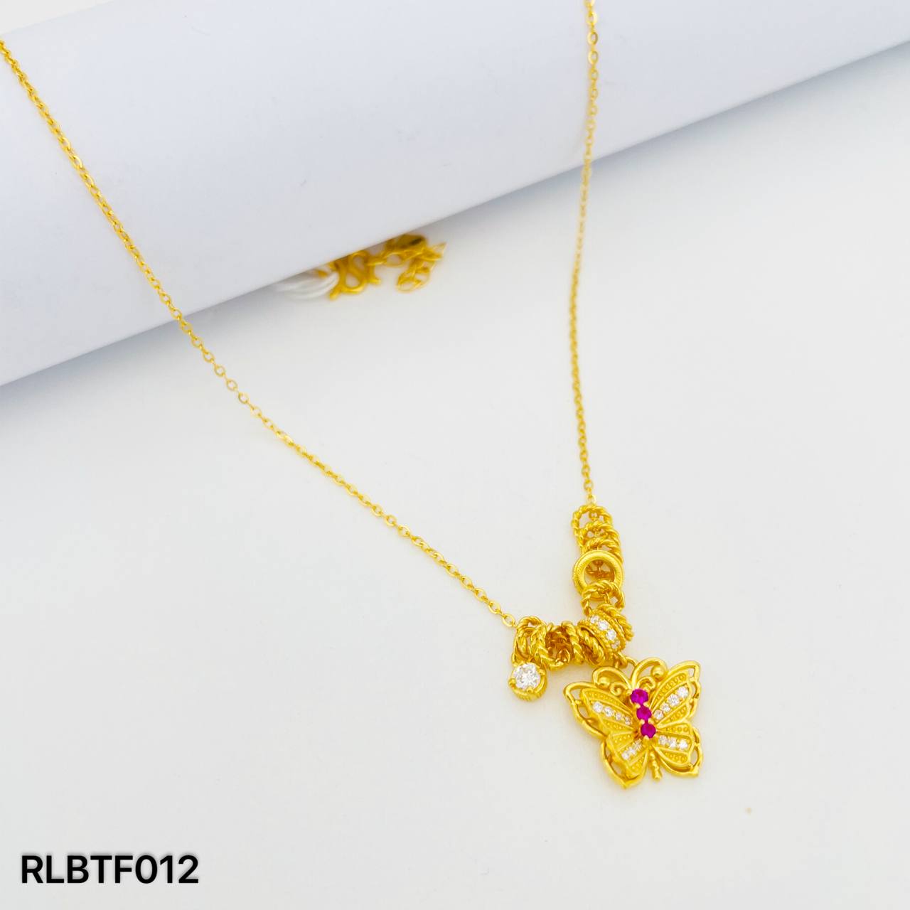 RL CHOKER BUTTERFLY 足金蝴蝶套链