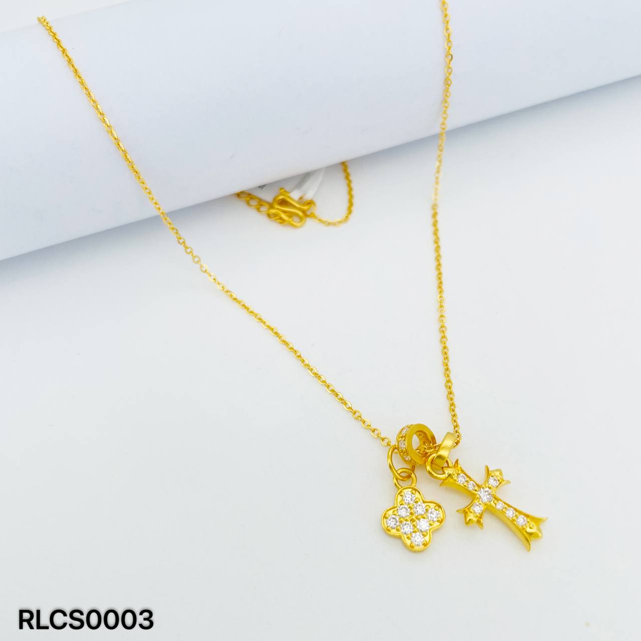 RL CROSS 足金克罗心项链