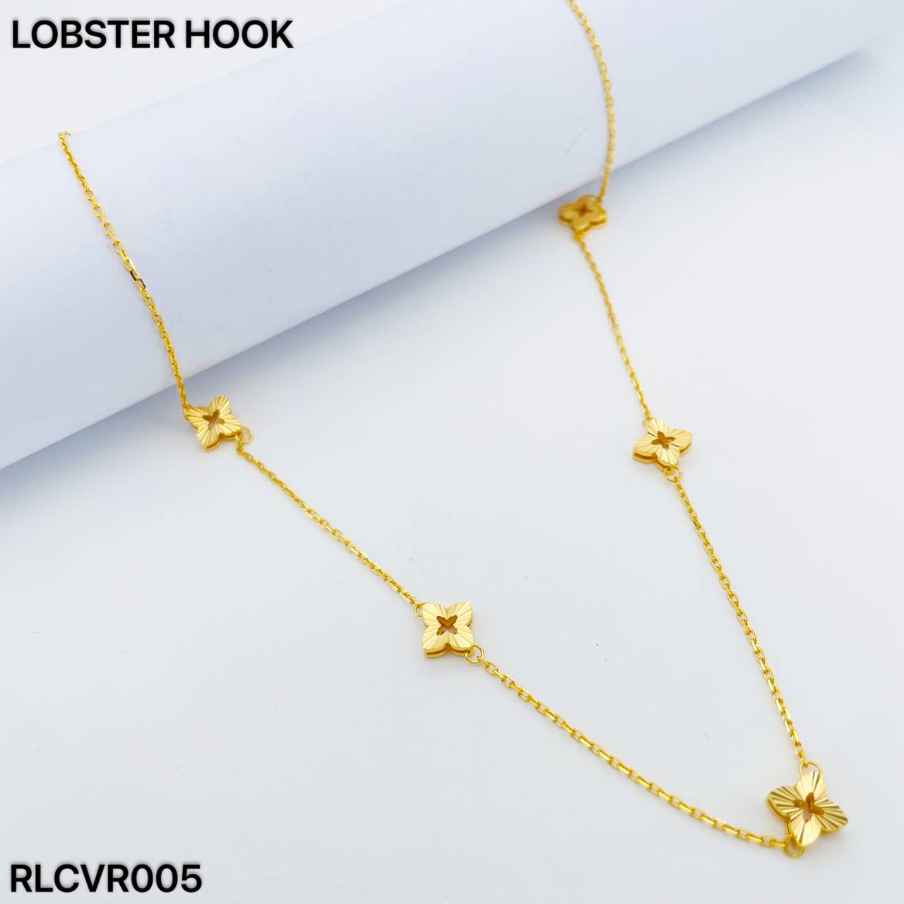 RL CHOKER CLOVER RAINBOW 七彩四叶草套链