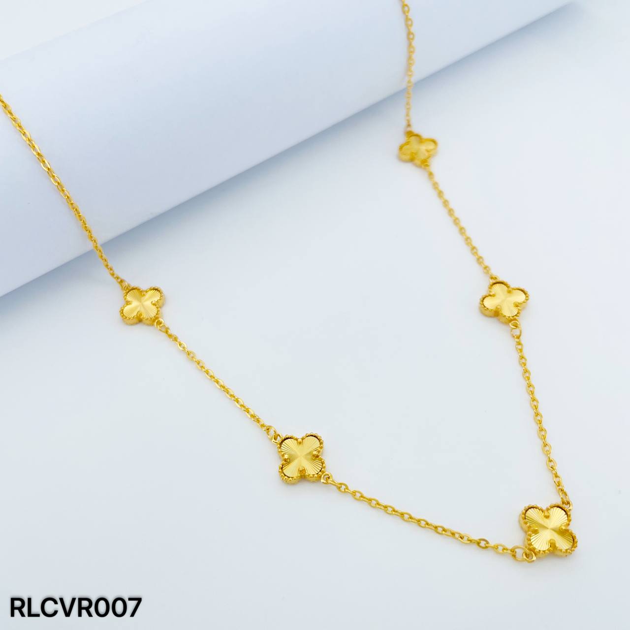 RL CHOKER CLOVER RAINBOW 七彩四叶草五花套链
