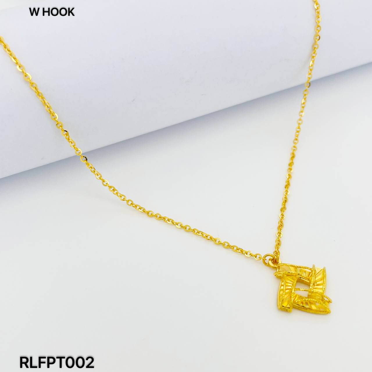 RL FESYEN PETAK 足金七彩方形项链