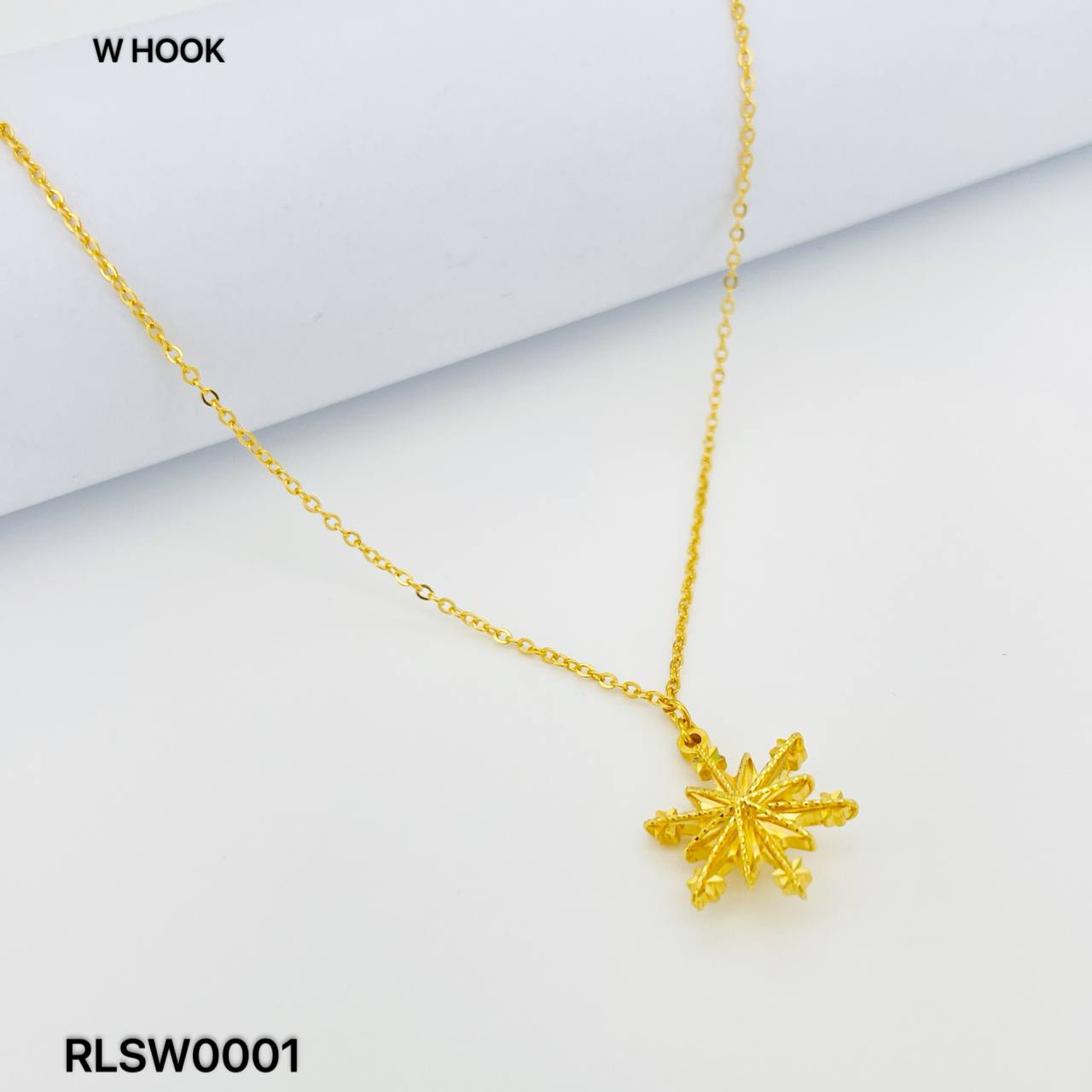 RL SNOW 足金雪花项链
