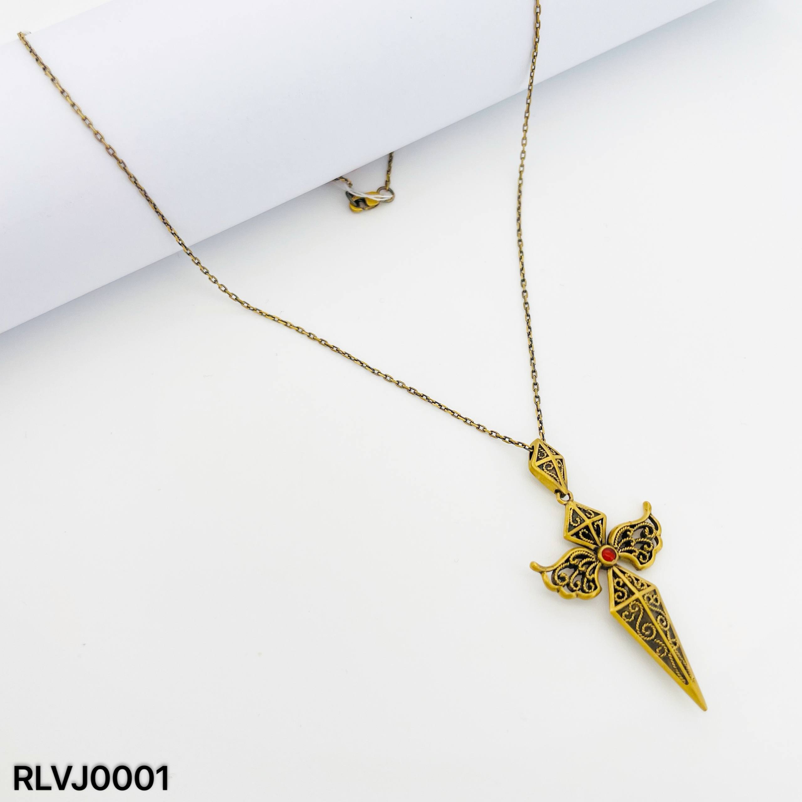 RL CHOKER VAJRA 足金金刚杵套链