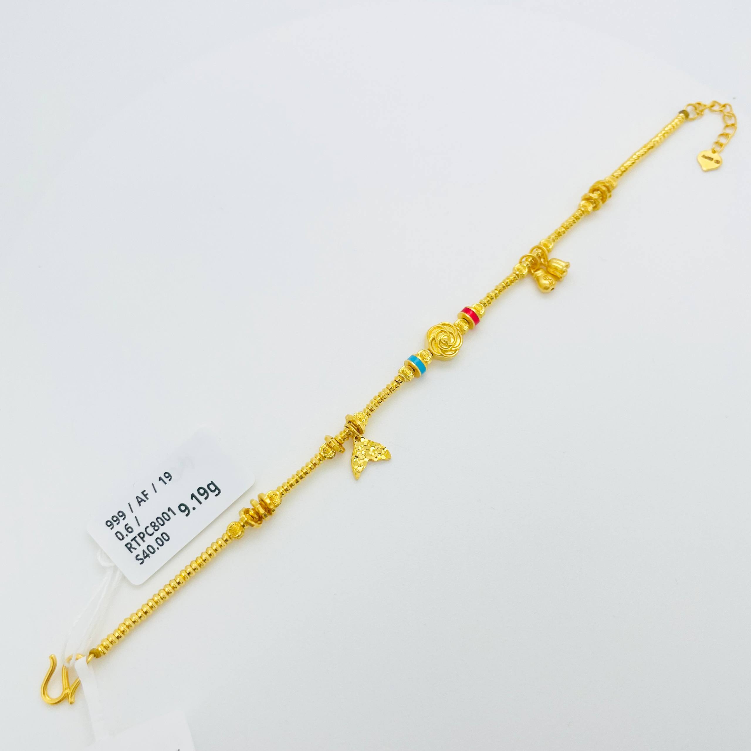 RT GUFA PANCHAN 999 古法盘缠珐琅手链