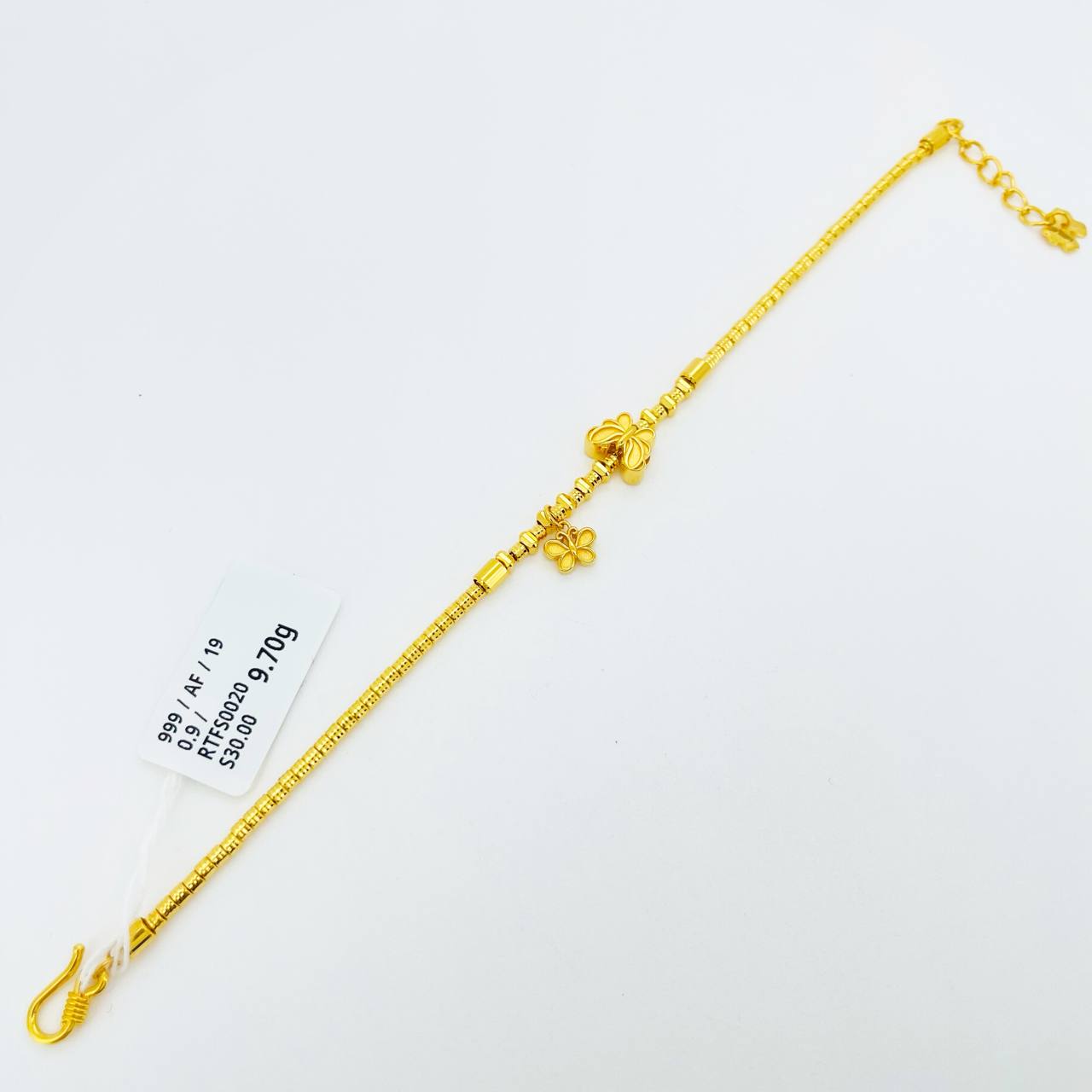 RT FESYEN 足金蝴蝶盘缠手链