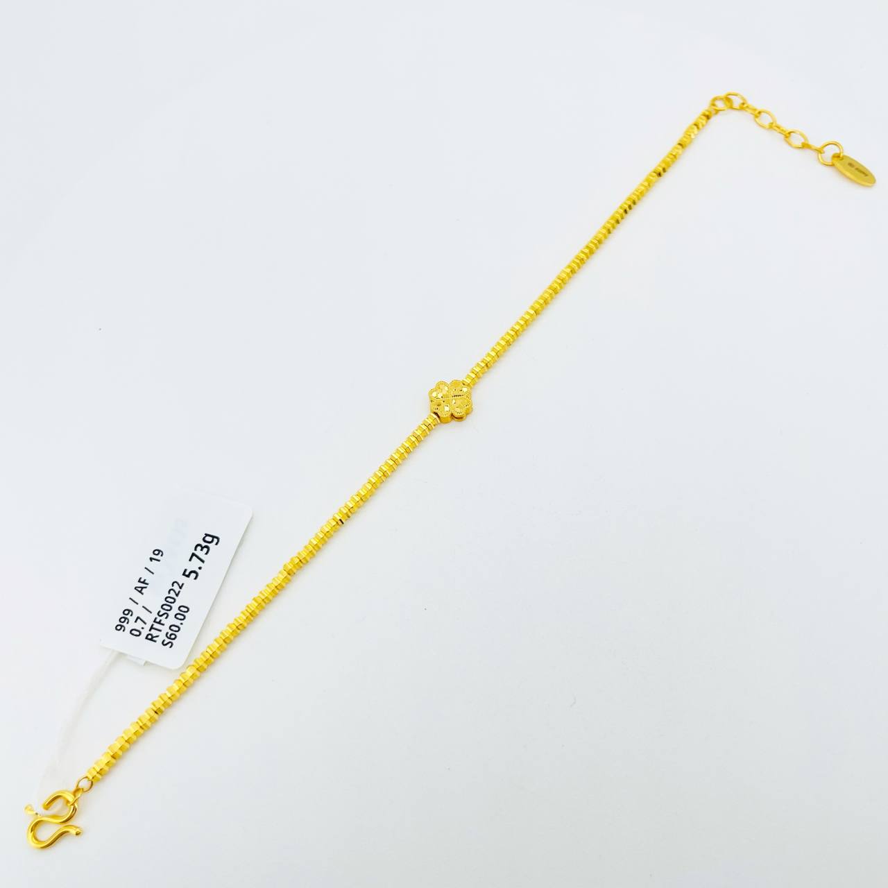RT FESYEN CLOVER 足金四叶草盘缠手链