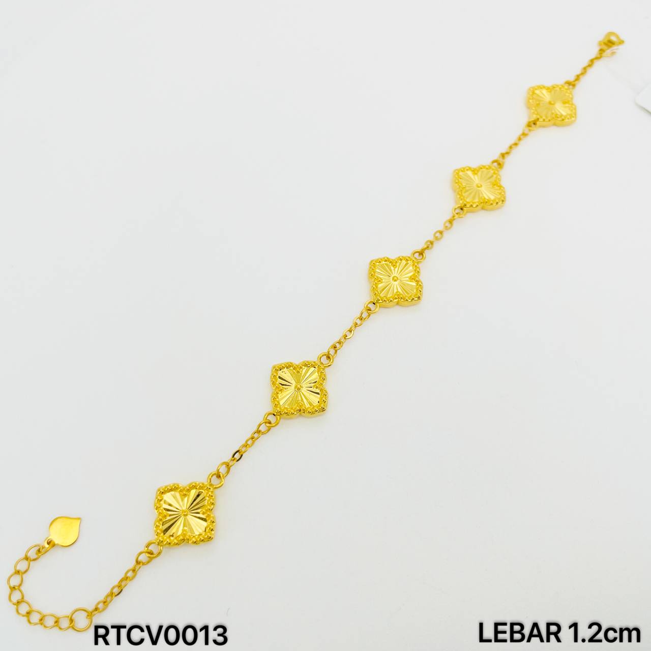 RT CLOVER 硬金四叶草手链
