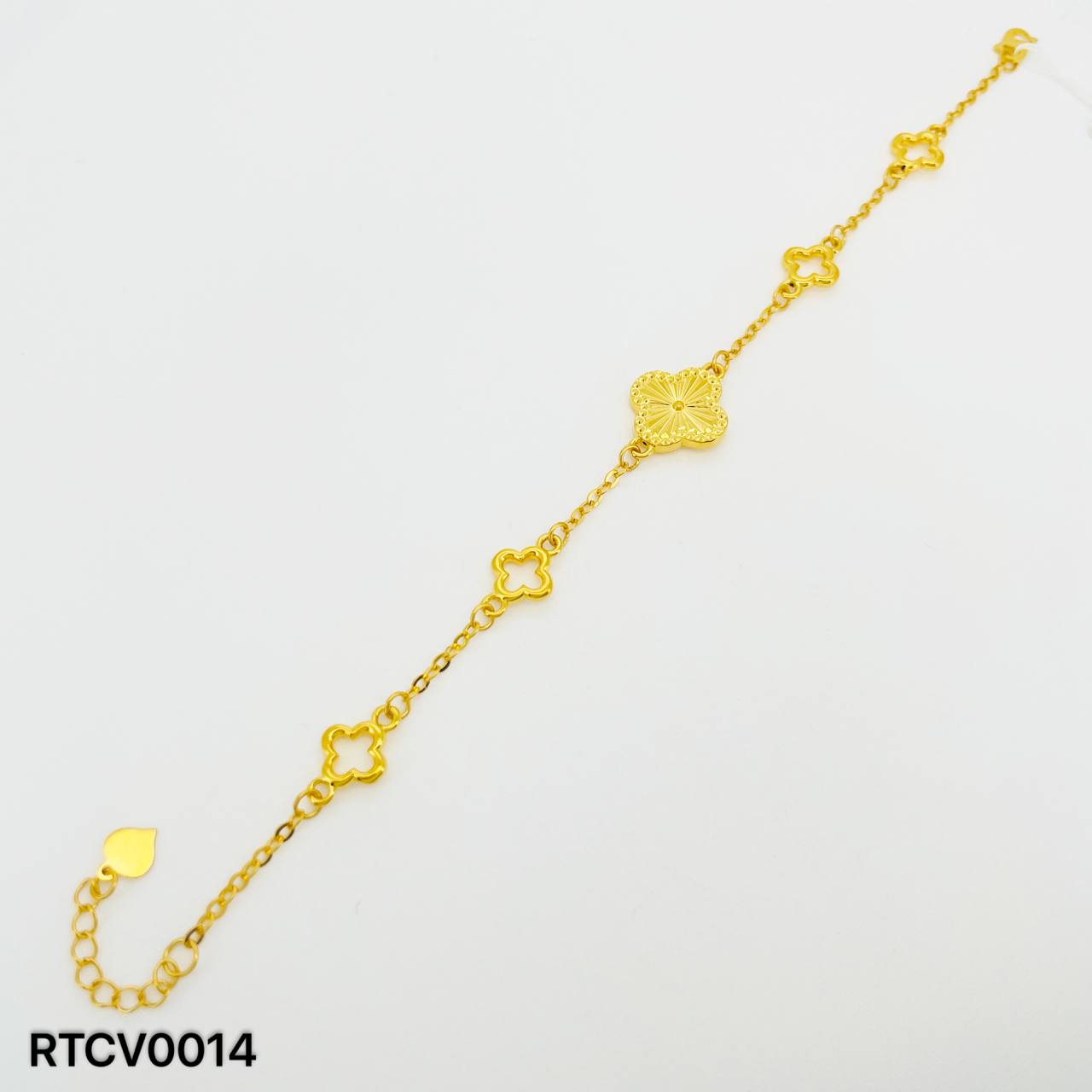 RT CLOVER 硬金四叶草手链