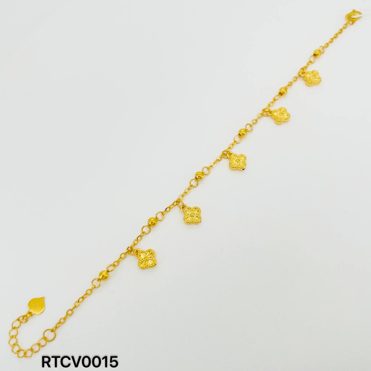 RT CLOVER 硬金四叶草手链
