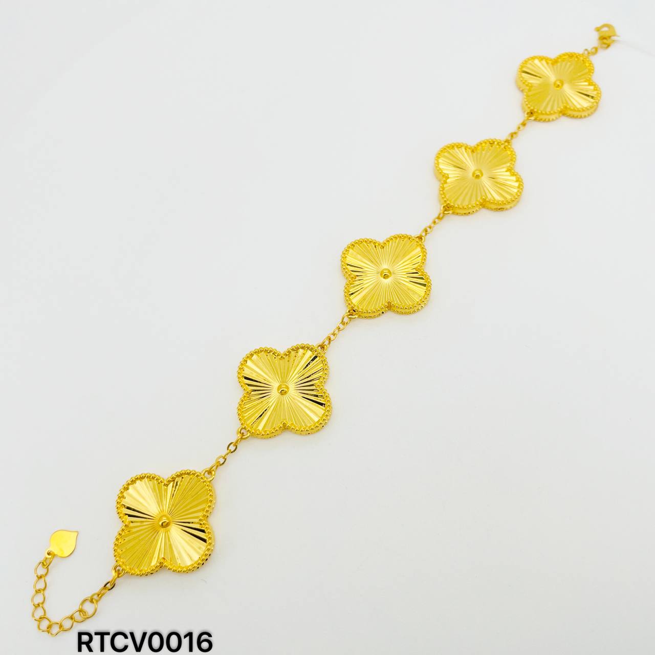 RT CLOVER 硬金四叶草手链