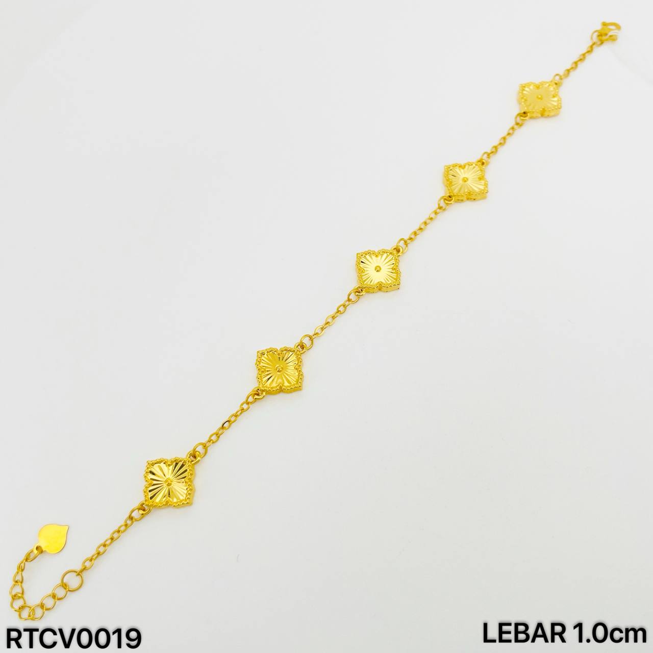 RT CLOVER 硬金四叶草手链