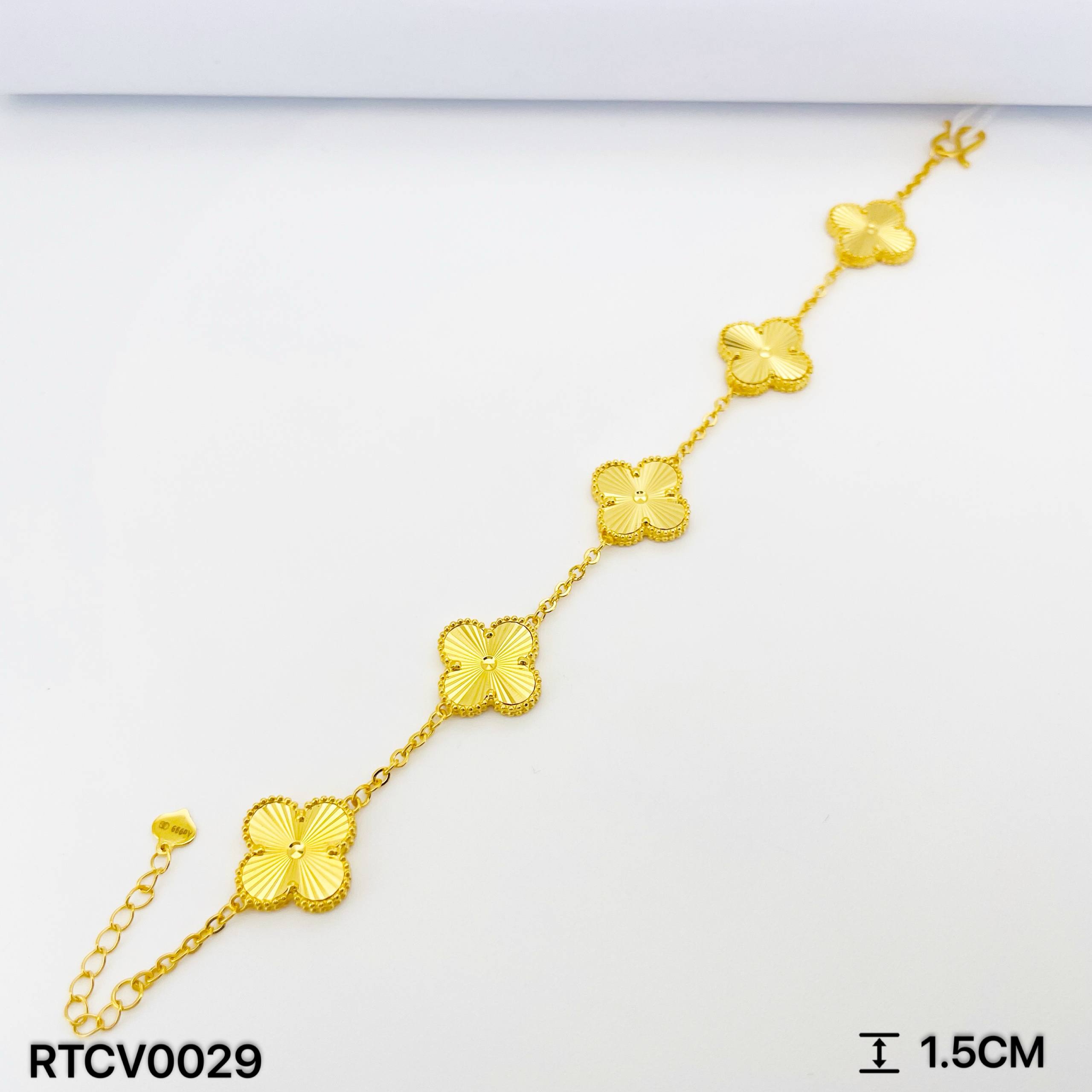 RT CLOVER 足金四叶草手链