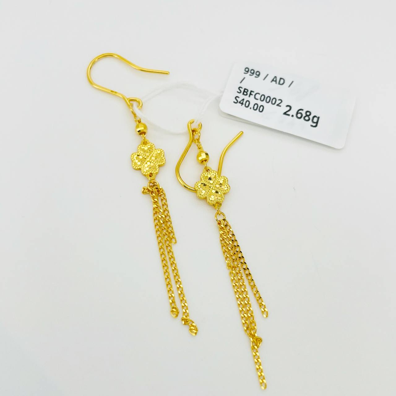 SB FESYEN CHINA 999四叶草耳环