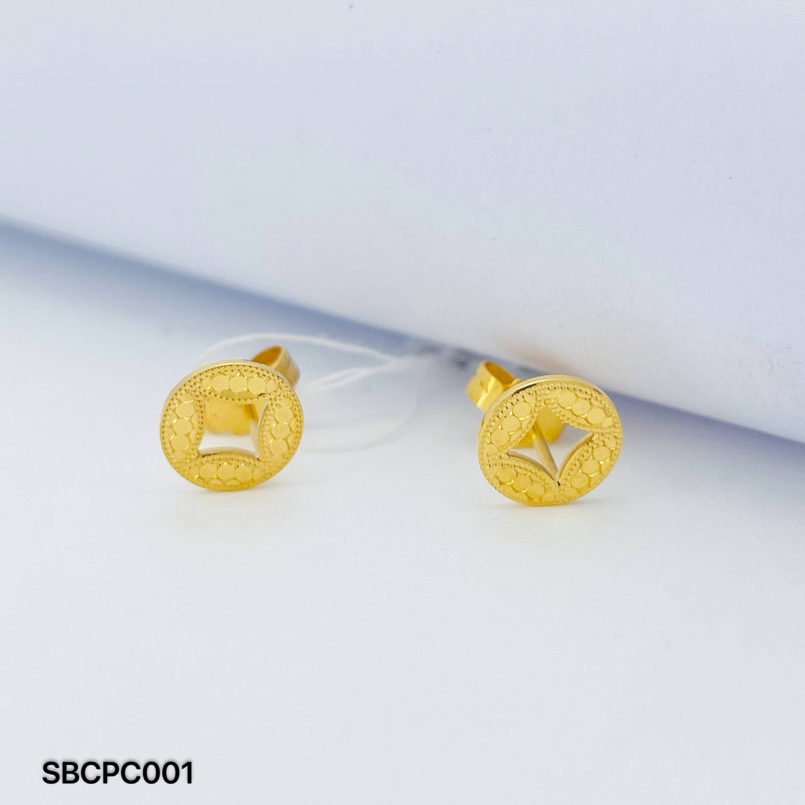 SB COPPER COIN 铜钱耳环
