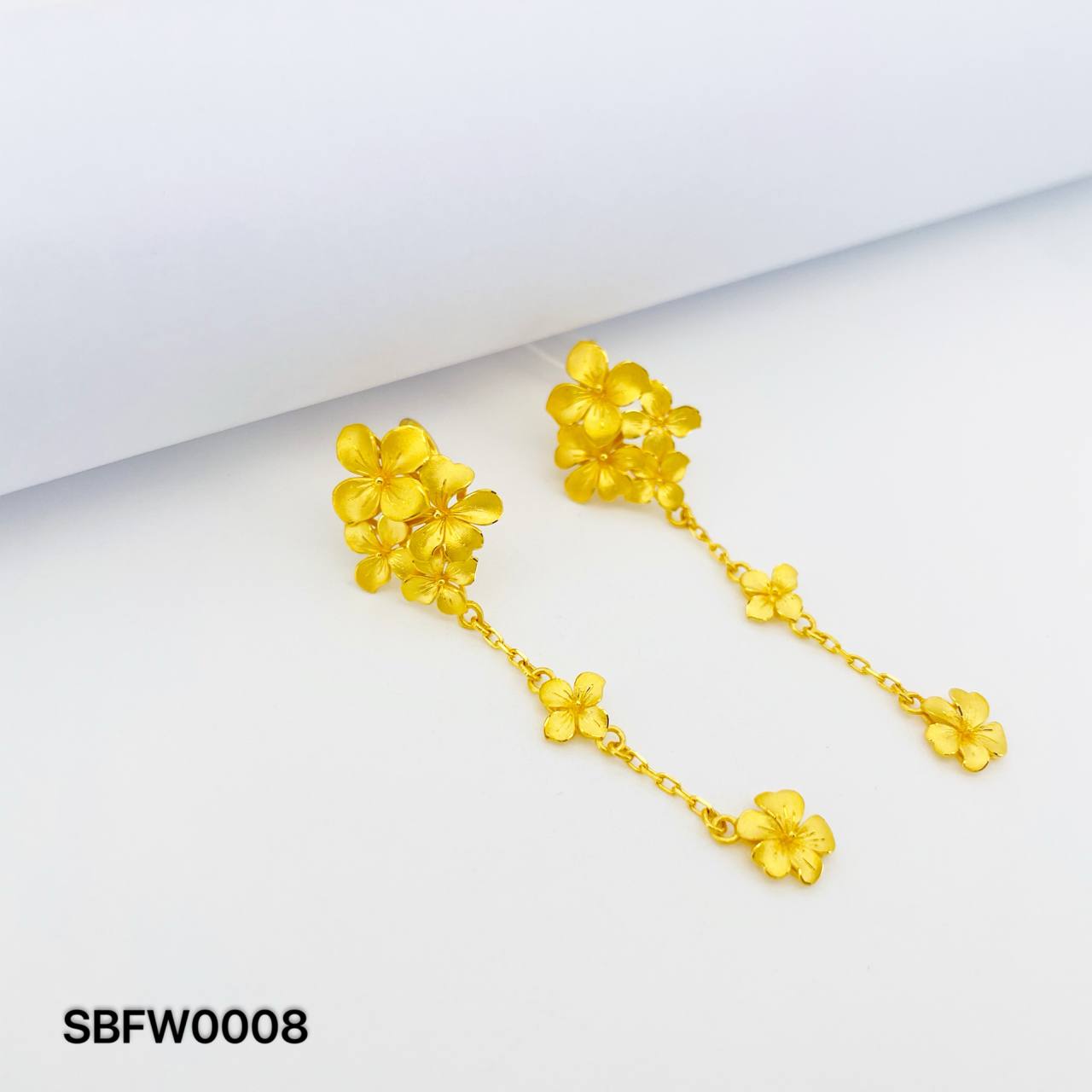 SUBANG FLOWER 足金花朵耳环(四点金)