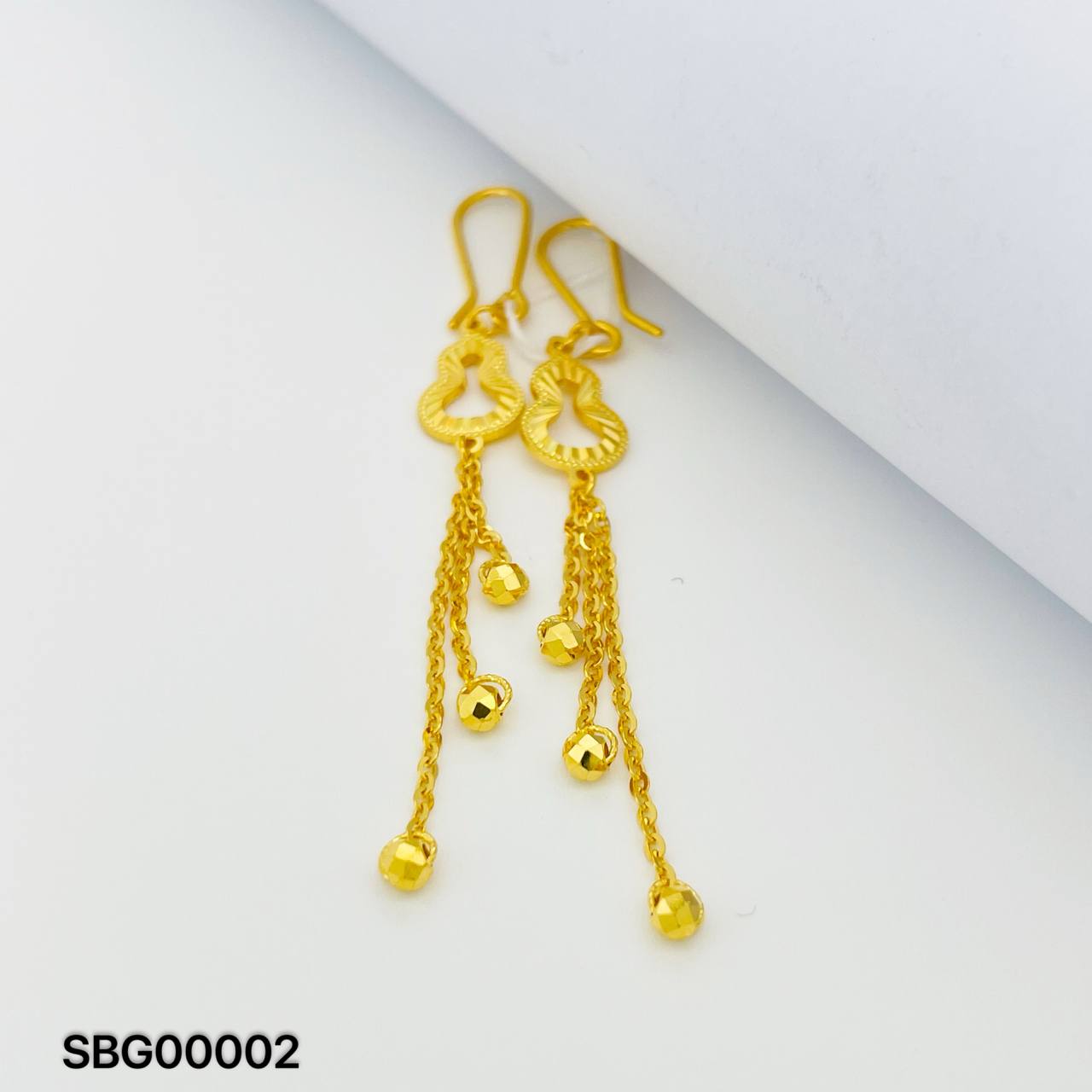 SB GOURD 足金葫芦耳环