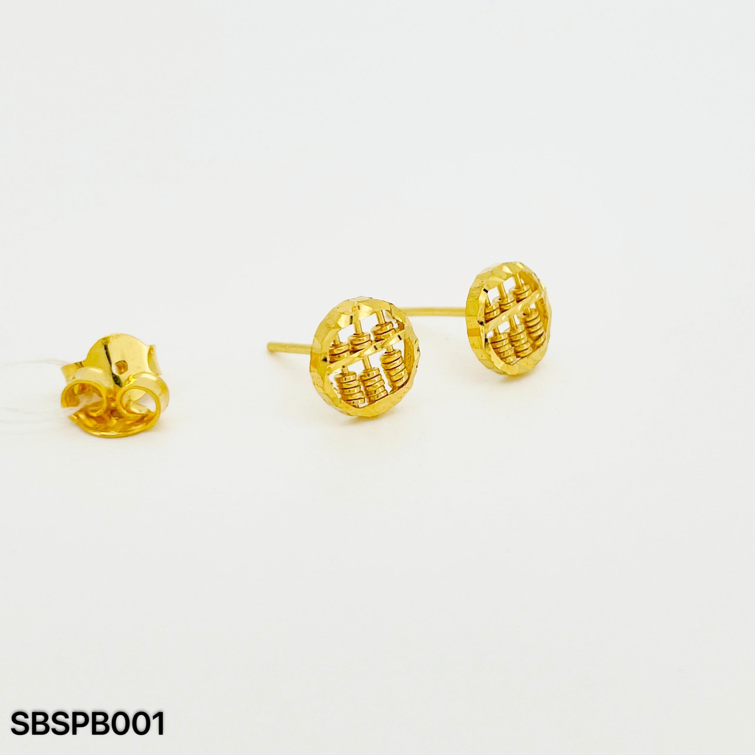 SB SEMPOA BULAT 圆形算盘耳环